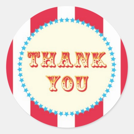 Carnival en Circus Party Ronde Sticker (Voorkant)