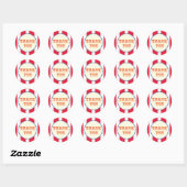Carnival en Circus Party Ronde Sticker (Vel)