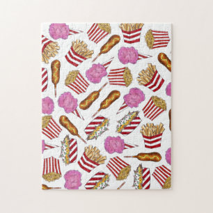 Carnival Fair Food Nachos Corndog Cotton Snoep Legpuzzel