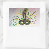 Carnival Feather Mask Art Masquerade Decal Sticker (Tas)