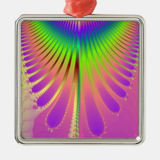 Carnival Feathers Metalen Ornament (Voorkant)