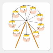 Carnival Ferris Wheel Vierkante Sticker (Voorkant)