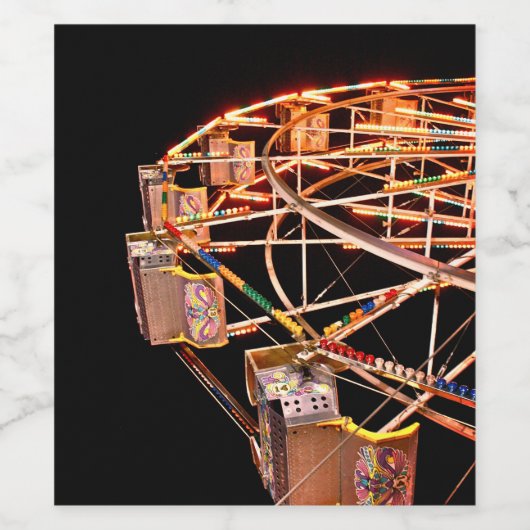 Carnival Ferris Wheel Wijn Etiket (Enkel label)