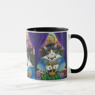 Carnival Fortune Teller Cat Tarot Card Art Mok