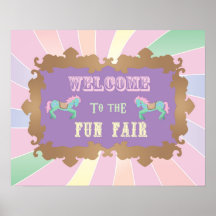 Carnival - Funfair - Pastel - Birthday - Sign