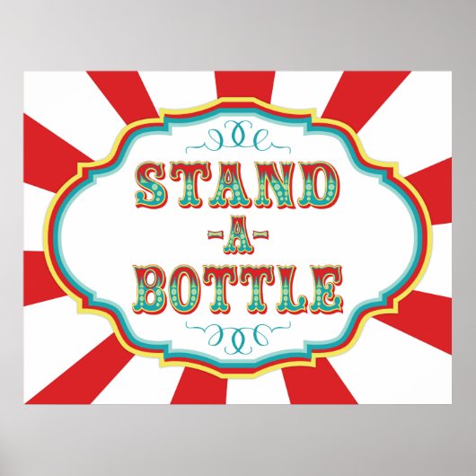 Carnival Game stand a Bottle Poster (Voorkant)