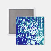 Carnival Horse Blues Magneet (Voorkant / Achterkant)