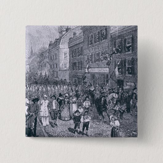 Carnival in Philadelphia Vierkante Button 5,1 Cm (Voorkant)