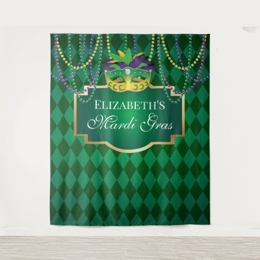 Carnival Mardi Gras Backdrop banner party Wandkleed (Voorkant)