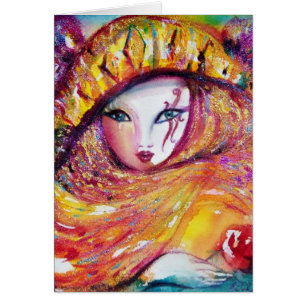 CARNIVAL MASK IN GEEL MET RODE ROSE ROSE