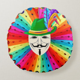 Carnival masker rond kussen