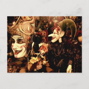 Carnival-maskers Briefkaart