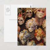 Carnival-maskers in Venetië Briefkaart (Voorkant / Achterkant)