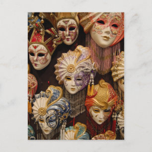 Carnival-maskers in Venetië Briefkaart