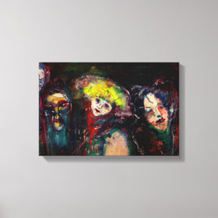 CARNIVAL NACHT IN VENICE Venetian Masquerade maske Canvas Afdruk