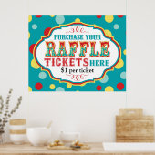 Carnival of Circus Raffle Ticket Booth Sign. Poster (Keuken)