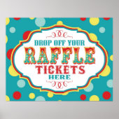 Carnival of Circus Raffle Ticket Booth Sign. Poster (Voorkant)