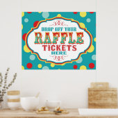 Carnival of Circus Raffle Ticket Booth Sign. Poster (Keuken)