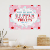 Carnival of Circus Raffle Ticket Booth Sign. Poster (Keuken)