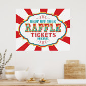 Carnival of Circus Raffle Ticket Sign. Poster (Keuken)