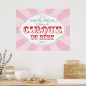 Carnival of Circus Welcome Sign Cirque du Bebe Poster (Keuken)