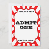 Carnival Party Invitation, Circus Invitation Kaart (Achterkant)