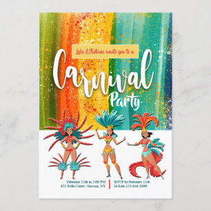 Carnival Party-uitnodigingen Kaart