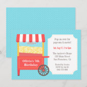 Carnival Popcorn kinderen Birthday Party Kaart (Voorkant / Achterkant)