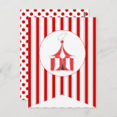 Carnival Red Party Flag Bunting Banner Post Card Briefkaart (Voorkant / Achterkant)