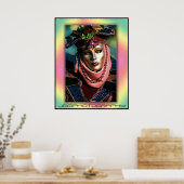 carnival roze lippen poster (Keuken)