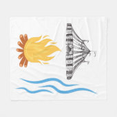 Carnival Tent with Bonfire Fleece Deken (Voorkant (Horizontaal))