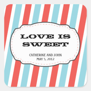 Carnival Thed Wedding Vierkante Sticker