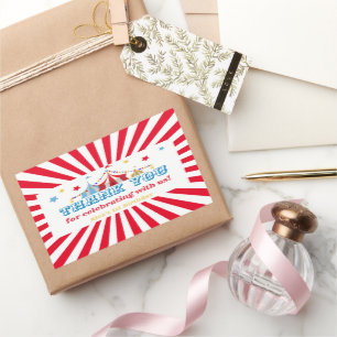 Carnival Theme Party Rechthoekige Sticker