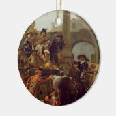 Carnival Time in Rome, 1653 (olie op canvas) Keramisch Ornament (Links)