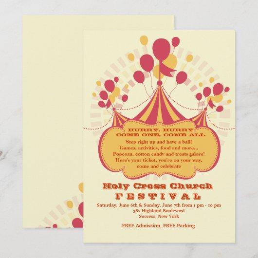 Carnival Time Invision Kaart (Voorkant / Achterkant)