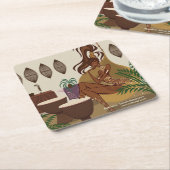 Carnival Vierkante Kartonnen Onderzetter (Schuin)