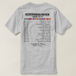 Carnival Vista Inaugural Sailing - mediterraan T-shirt
