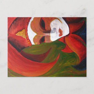 "Carnivale" acrylverf - Briefkaart