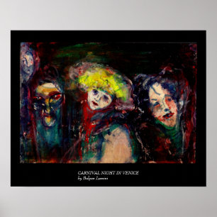 CARNIVALNACHT IN VENETIE Venetiaanse Maskers Poster