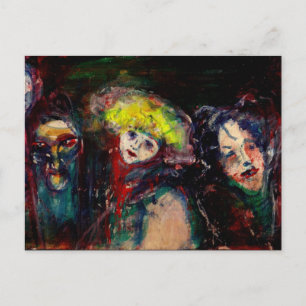 CARNIVALNACHT IN VENETIE Zwart Uitnodiging Briefkaart