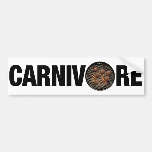 Carnivore bumper sticker (Voorkant)