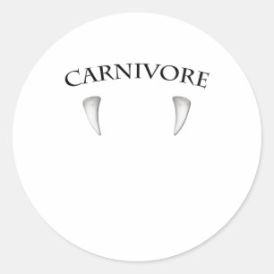 Carnivore Fang Ronde Sticker