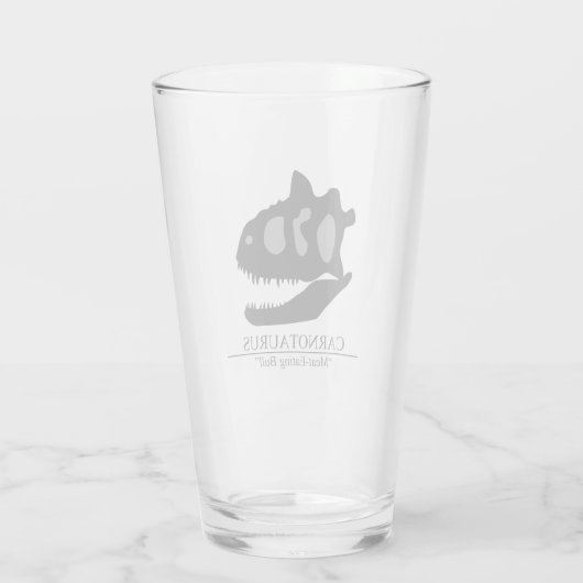 Carnotaurus Skull Glas (Achterkant)