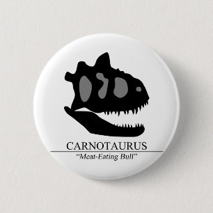 Carnotaurus Skull Ronde Button 5,7 Cm