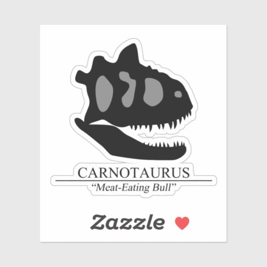Carnotaurus Skull Sticker (Vel)