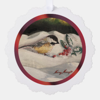 Carol de Meesje met Misteletoe Ornament Kaart