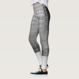 Carol E Capri Cut-offs Houndstooth Leggings