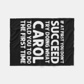 Carol Name D Birthday Funny Christmas J  Fleece Deken (Voorkant (Horizontaal))