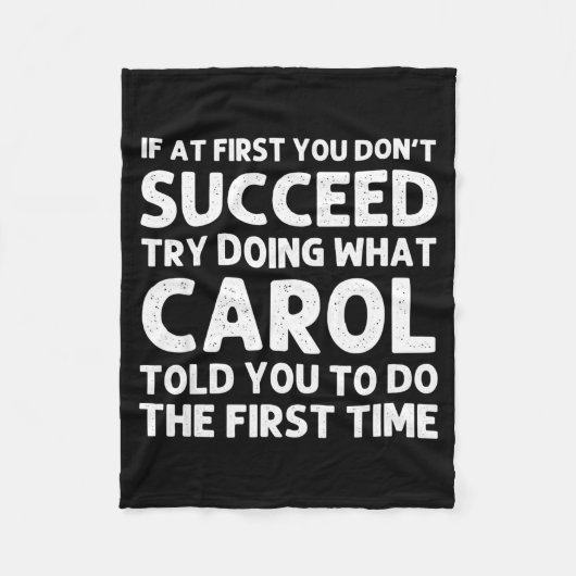 Carol Name D Birthday Funny Christmas J  Fleece Deken (Voorkant)