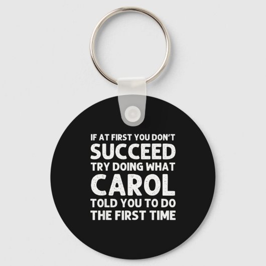 Carol Name D Birthday Funny Christmas J Sleutelhanger (Voorkant)